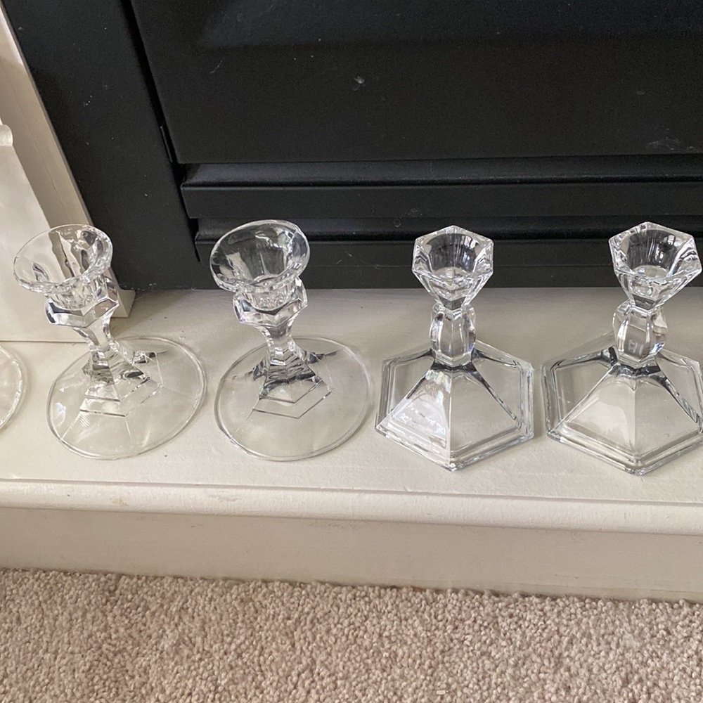 CRYSTAL CANDLE HOLDERS